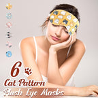 Cuffbow 6 Pack Plush Sleep Mask Set, Cute Plush Eye Masks - Image 4