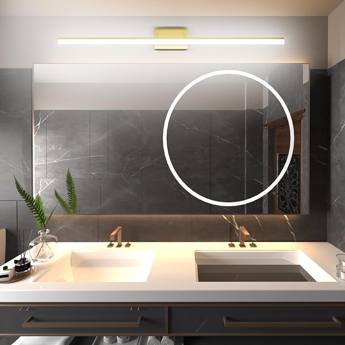 Aipsun 48inch Bathroom Vanity Light Brushed Gold Modern LED Vanity Lighting - Image 8