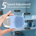 Facial Cleansing Brush, 3-in-1 Electric Silicone Face Scrubber, Vibrating - Image 4