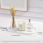 Luxspire Bathroom Vanity Tray, Handmade Resin Kitchen Tray, Oval Toilet Tank - Image 3