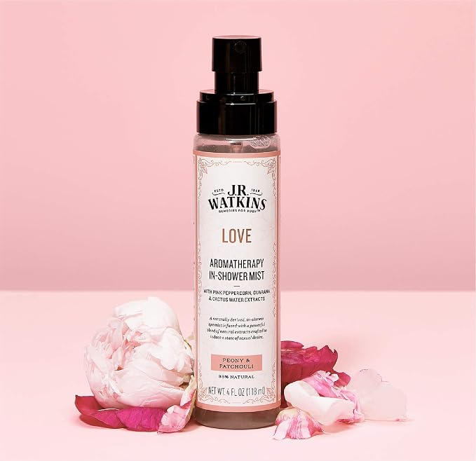 J.R. Watkins Love Aromatherapy in-Shower Mist, Natural Peony & Patchouli - Image 4