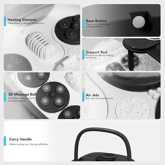 KNQZE Collapsible Foot Spa Electric Foot Bath - Image 4