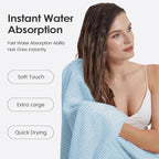 JML Microfiber Bath Towels, Large Bathroom Towel 2 Pack, Super Absorbent and - Image 5