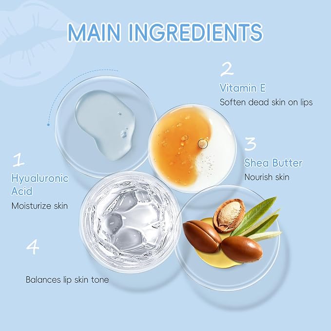 AKARY Milk 5 Pcs Moisturizing Lip Mask, Lip Sleep Gel Pads Mask Bulk - Image 5