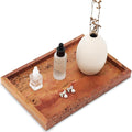 Real Natural Marble Tray for Bathroom, Kitchen and Desktop, Rectangle Genuine by Zilukar
