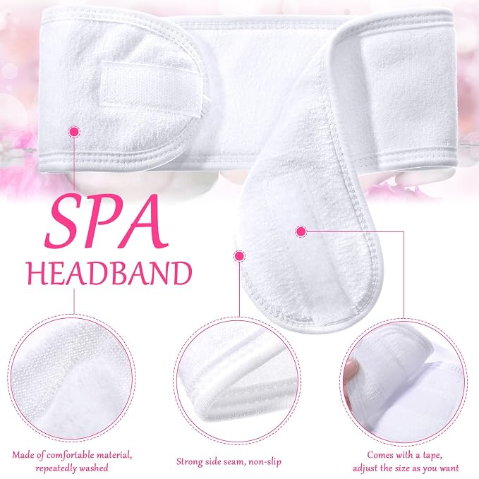 Hoteam 30 Pack Spa Headband Facial Esthetician Hair Wrap - Image 4