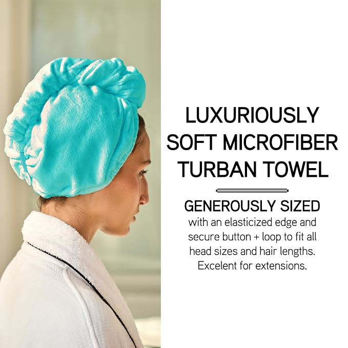 ILES FORMULA Hair Turban Towel – Ultra-Soft Microfiber Hair Towel Wrap - Image 3