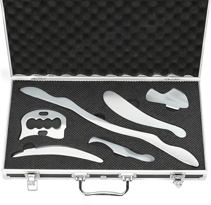 tonchean Gua Sha Scraping Massage Tool Set, 6-Piece Muscle Scraper IASTM Tool - Image 8