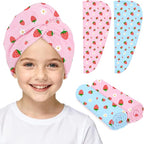 Microfiber Hair Towel Wrap for Kids 2 Pack Quick Drying Hair Towels by ArthomaHige