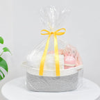 ABenkle Small Basket with Handles, Boho Decorative Rope Woven Dog Cat Toy - Image 5