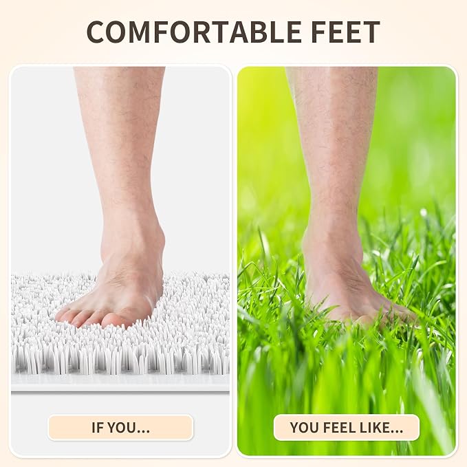 Yolife Shower Foot Scrubber Mat, Anti-Slip Bath Mat - Image 7