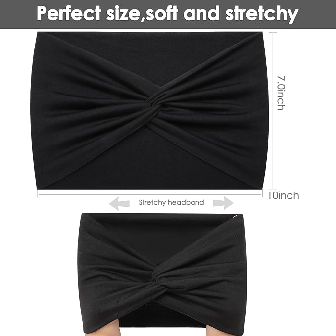 HAUHC Extra Wide Headbands for Women, Boho Headbands for Women's Hair - Image 4