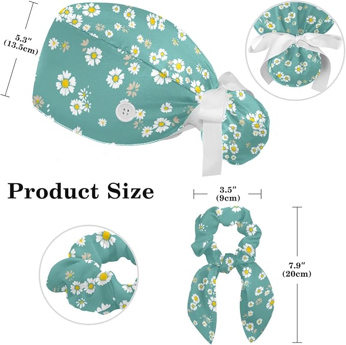 Women's Working Caps with Scrunchies Tarot Pattern Background Lace-Up Hat - Image 2