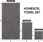 HOMEXCEL 8 Piece Bath Towel Set, Microfiber Bathroom Towel - Image 4