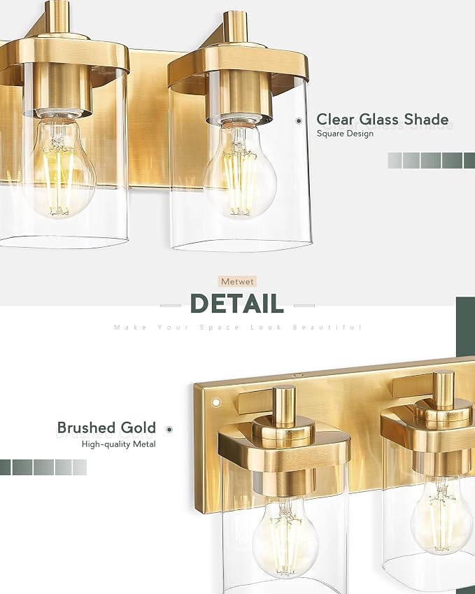 Bathroom Light Fixtures, 5-Light Modern Wall Sconces - Image 3