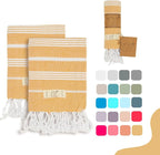 Hand Towels - Set of 2, Decorative Peshtemal Cotton Hand Towels by YAZZTURKISHCOTTON