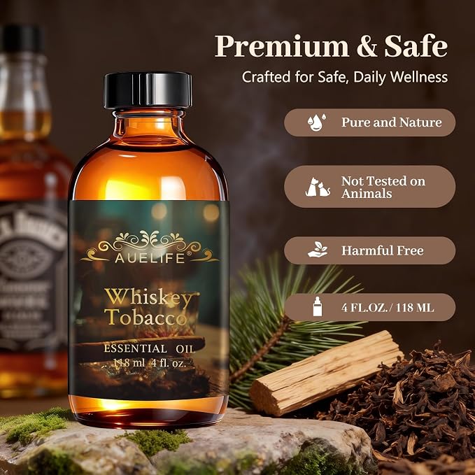 Auelife 4oz Whiskey Tobacco Men Essential Oils - Image 2