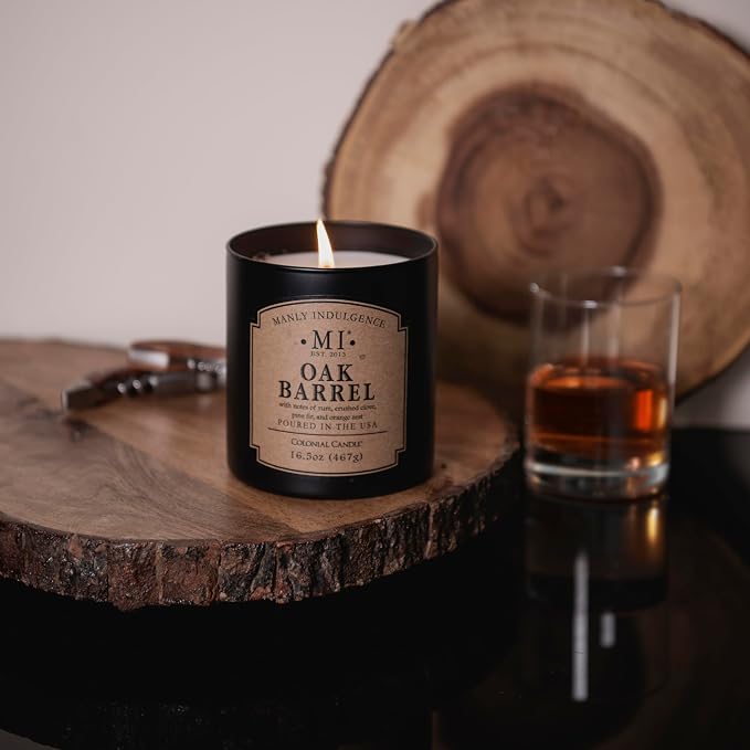 Manly Indulgence Oak Barrel Scented Candles - Image 6