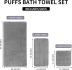 KBY Bath Towels Set 6 Piece 40x80 Inches，2 Extra Large Bath Sheets 2 Hand - Image 7