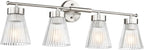 4-Light Bathroom Vanity Light Fixtures, HWH Brushed Nickel Bathroom Vanity by HWHINVESTMENT