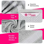 CASA COPENHAGEN Solitaire 6Pcs 100% Egyptian Cotton Large Designer Towels Gift - Image 4