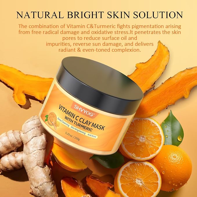SHVYOG Turmeric Vitamin C Clay Mask - Image 2