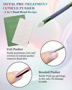 Dual Ended Cuticle Remover, Pre-treatment Cuticle Pusher - Image 4