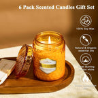6 Pack Natural Soy Wax Jar Candles - Image 3