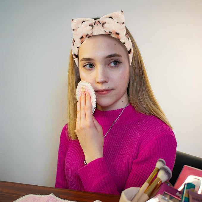 Ondder Leopard Terry Cloth Spa Headbands - Image 3