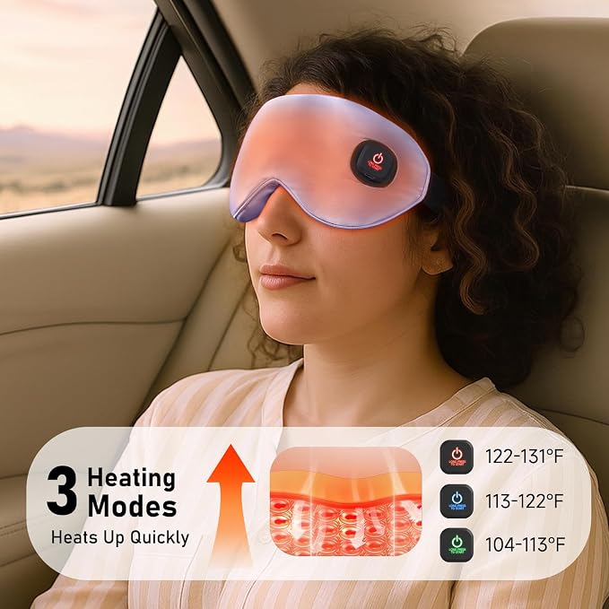 LitBear Heated Eye Mask, Silk Cordless Warm Eye Compress - Image 4