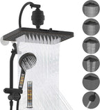 Hibbent 5-spray Dual Filtered Rainfall Shower Head Combo, High Pressure 13'' by Hibbent