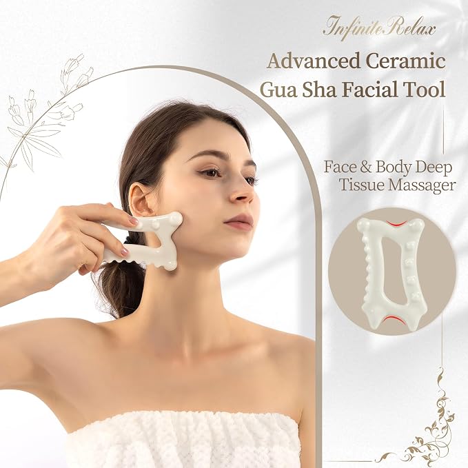Ceramic Body Gua Sha Tools, Advanced Trigger Point Massage Tools, Korean 괄사 Gua - Image 4