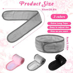 3Pcs Facial Spa Headband, Adjustable Face Wash Headscarf - Image 6