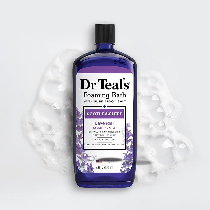 Dr Teal's Foaming Bath with Pure Epsom Salt, Soothe & Sleep with Lavender - Image 8
