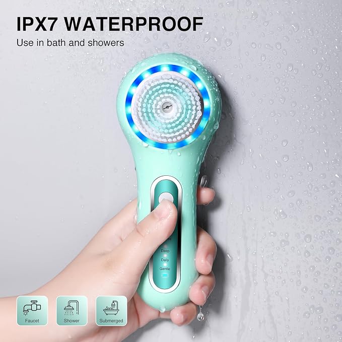 UMICKOO Electric Facial Cleansing Brush, 2-Way Rotating Face Scrubber - Image 2
