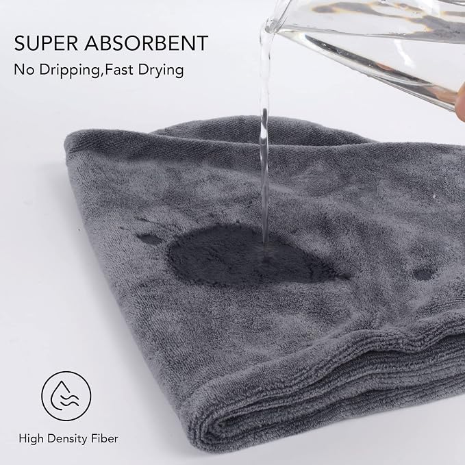 SINLAND Microfiber Hair Drying Cap Hair Towel Turban Twist - Image 3
