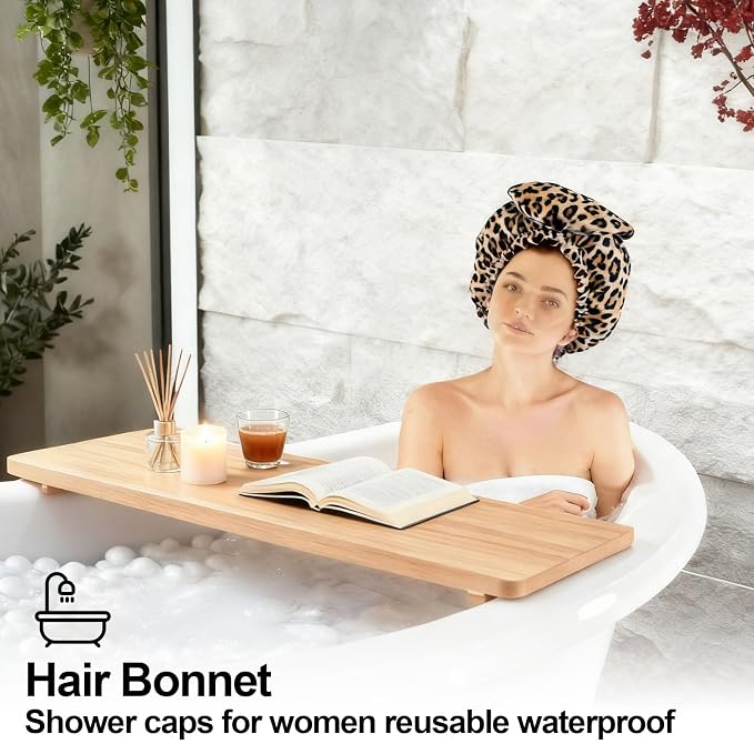 ELEBOX Extra Large Shower Cap for Braids/Curly Hair/Dreadlock | Reusable - Image 7