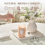 M&SENSE Aromatherapy Pink Soy Scented Candle Gift-Fresh Roses Scent, 10.6 oz - Image 2