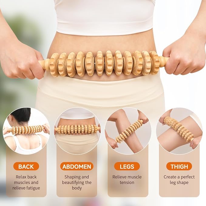3-in-1 Wood Therapy Massage Tools Lymphatic Drainage Massager Maderoterapia Kit - Image 2