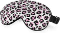 Leopard Eye Mask Sleeping Mask Pink Black Leopard Print Animal Sleep Masks by Unknown