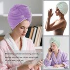 Microfiber Hair Drying Towel Wrap - Image 7