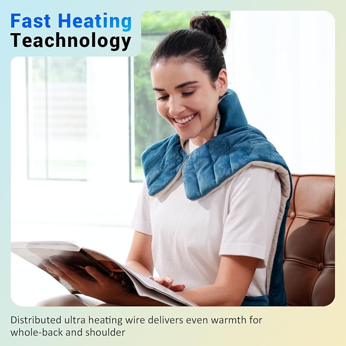 Comfytemp Heating Pad for Back Neck Shoulders, Weighted Electric Heating Pad - Image 2