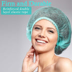 100 Pcs Disposable Nonwoven Bouffant Caps 21 Inch Hair Net Elastic Cap Hair - Image 5