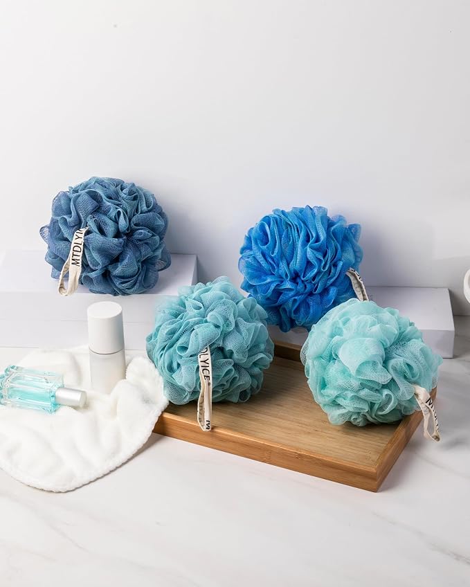 MTDLYICE Loofah Sponge, XXL Large Loofah 100g 4 Pack, Bath Sponge Soft Mesh - Image 9