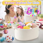 Happyiren Cute Burgundy Woven Gift Basket – Empty Burr Baskets - Image 3
