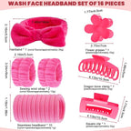 16 Pcs Skincare Headband Set, Face Washing Headband - Image 2