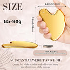 Nuanchu Stainless Steel Gua Sha Facial Tool, Metal Gua Sha - Image 2