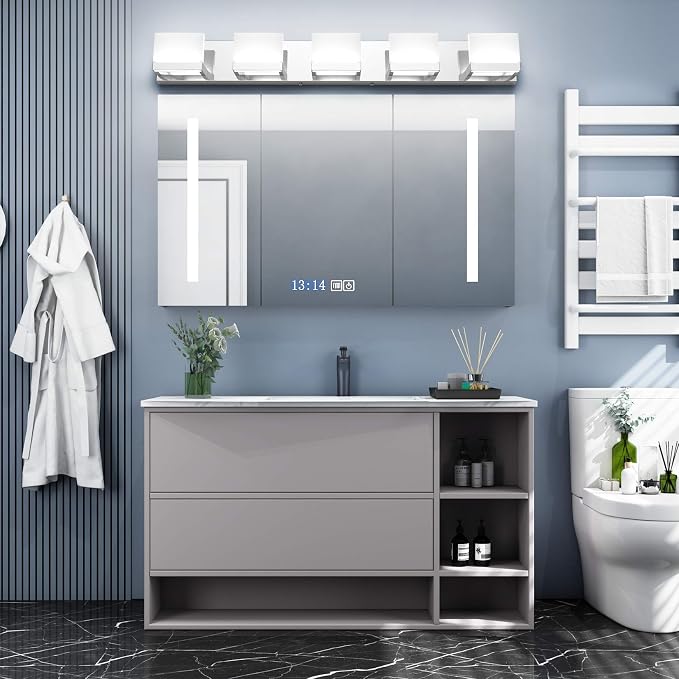 Tipace 5 Lights Modern Chrome Vanity Light - Image 3