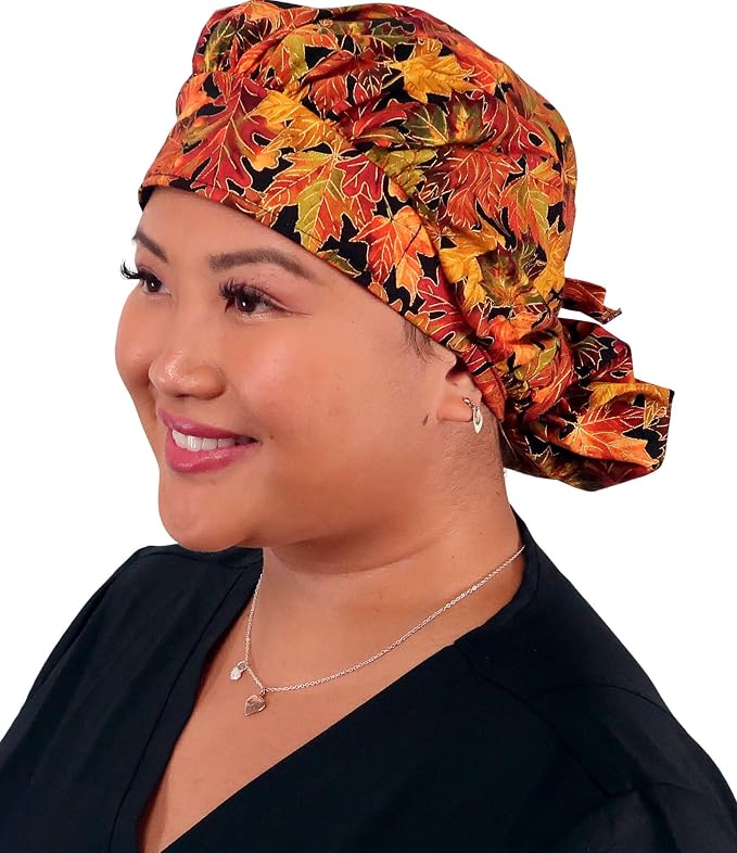 Sparkling EARTH Banded Bouffant Surgical Scrub Ponytail Working Caps and by SparklingEARTH