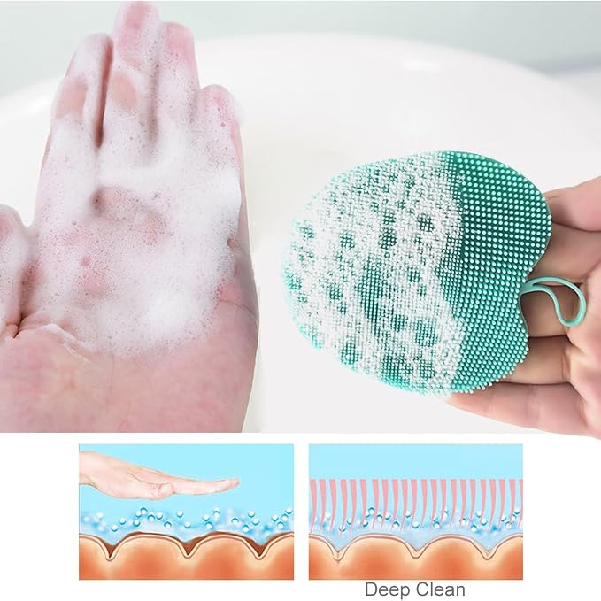 INNERNEED Soft Silicone Facial Cleansing Brush Set, Gentle Exfoliating and - Image 5